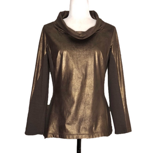 Barbeau metallic bronze top